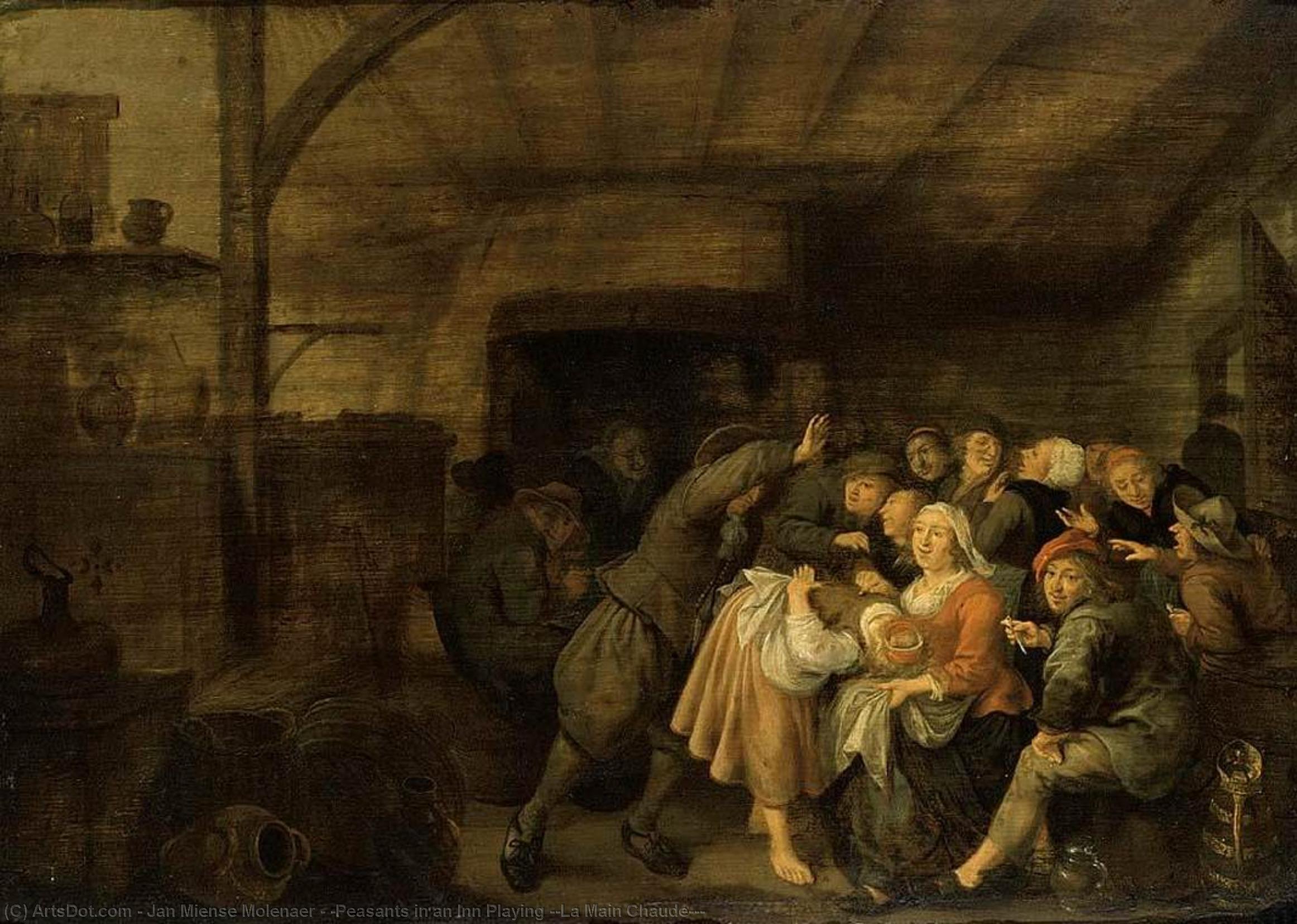 'peasants In An Inn Playing ''la Main Chaude''' — Jan Miense Molenaer