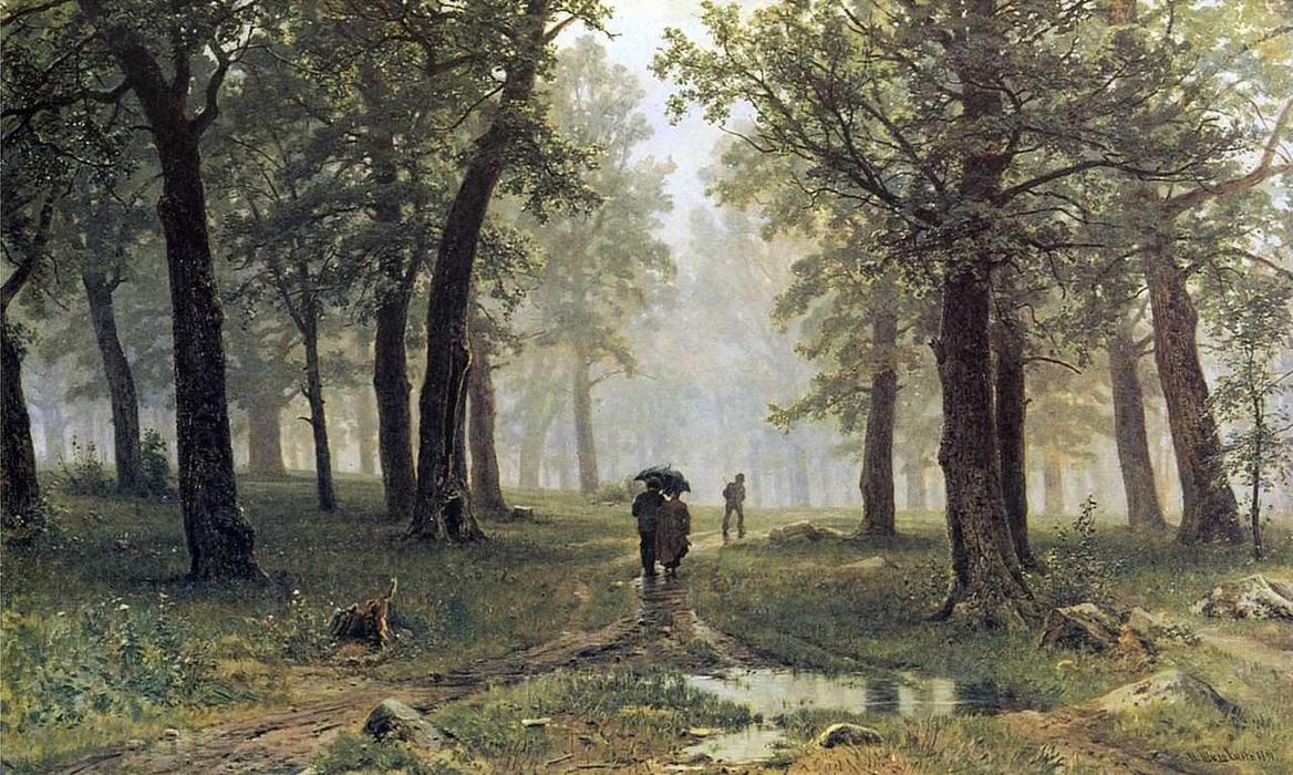 Rain In An Oak Forest — Ivan Ivanovich Shishkin
