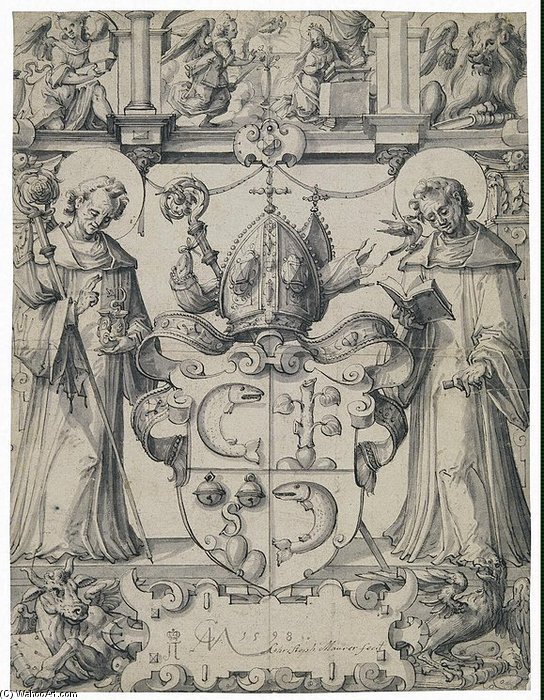 Design Of A Stained-glass Panel With The Coat Of Arms Of Herald Zurlauben — Christoph Murer
