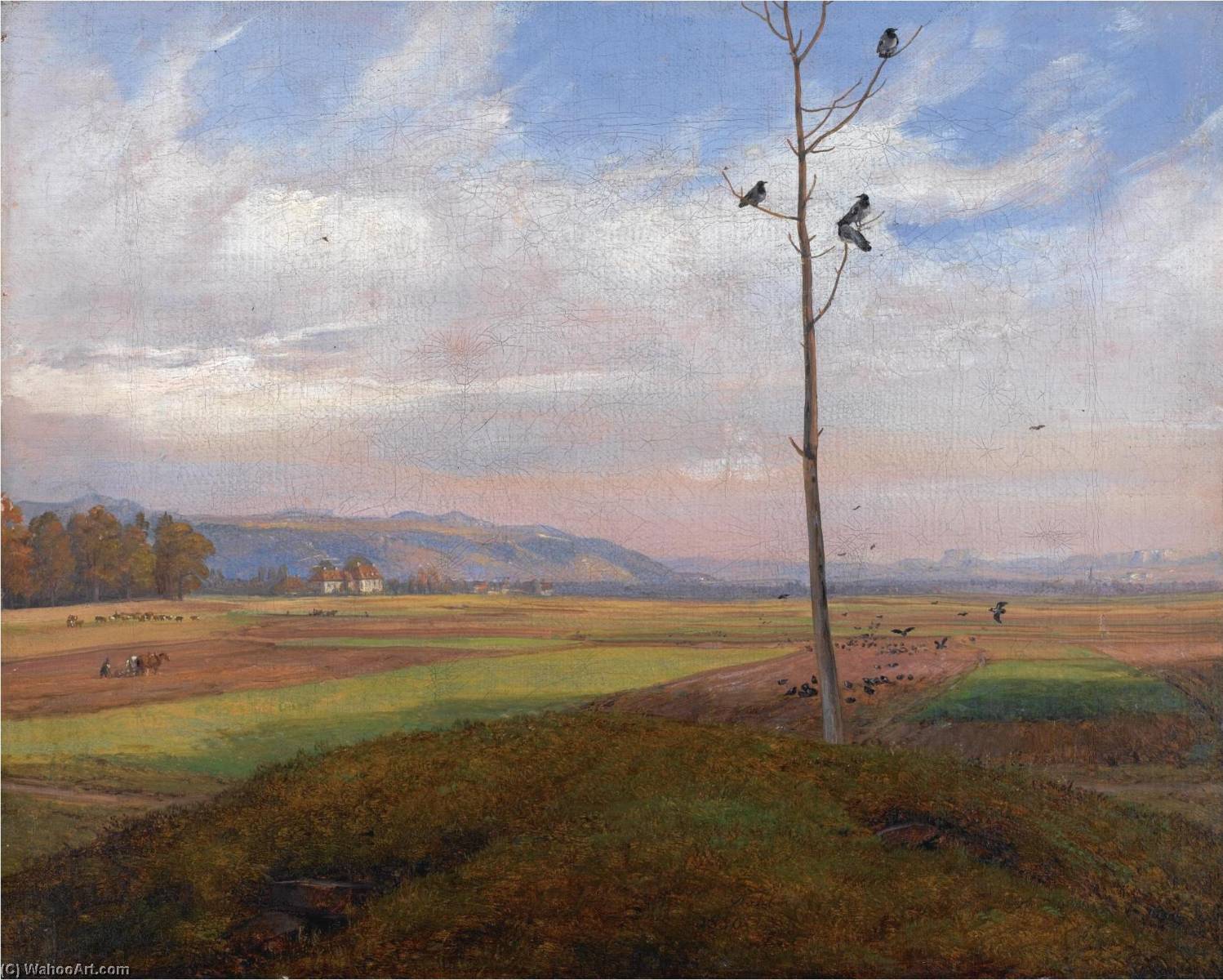 Partie In Dresden (view Over The Fields Near Dresden) — Johan Christian Claussen Dahl