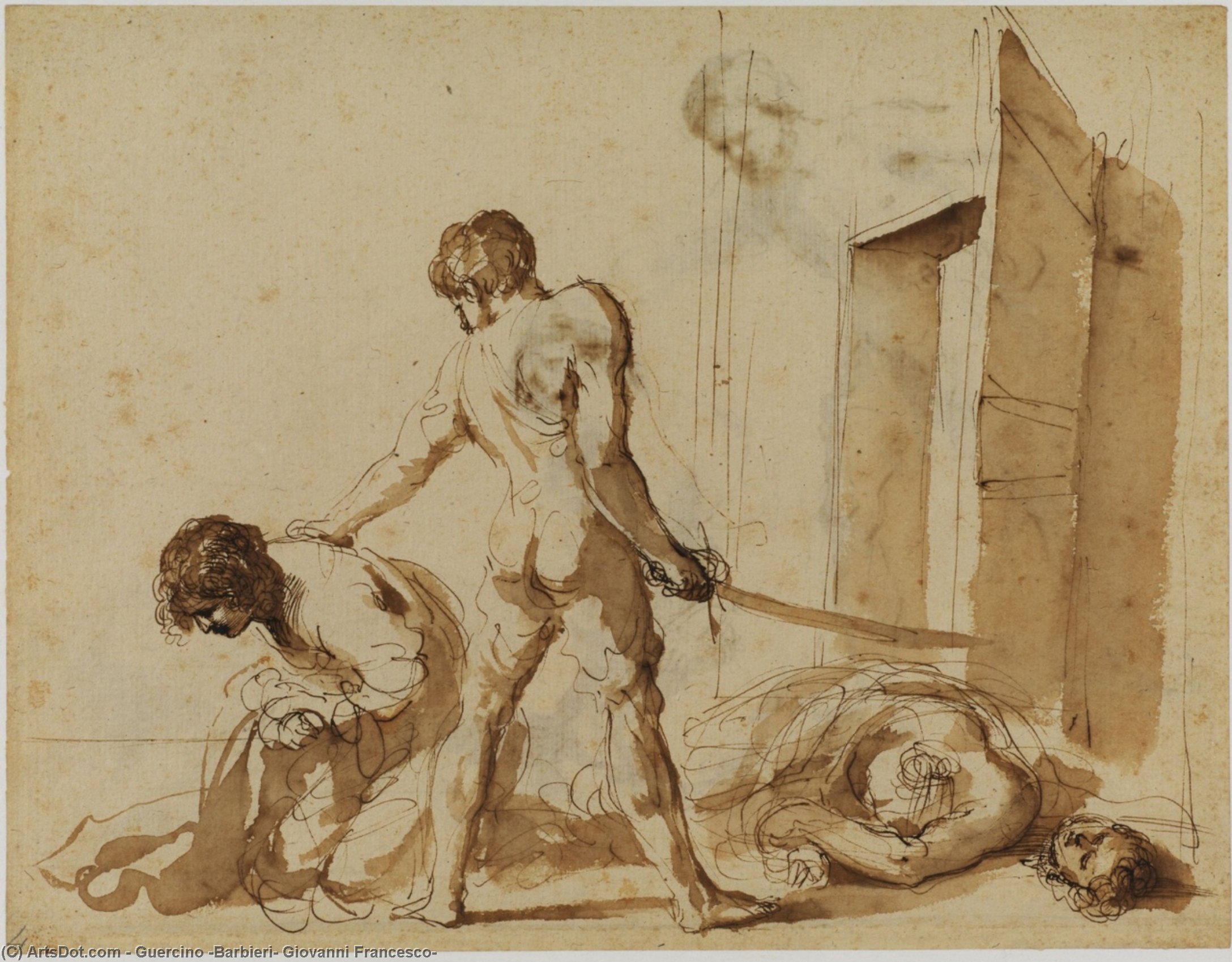 Martyrdom Of Saints John And Paul (recto) — Guercino