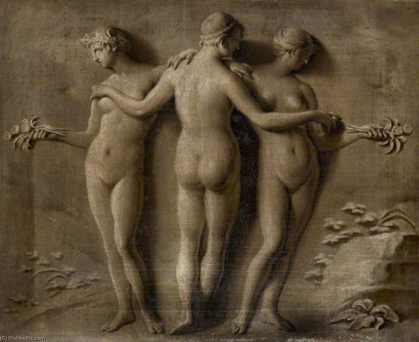 Simulated Relief Of The Three Graces — Louis Gabriel Blanchet