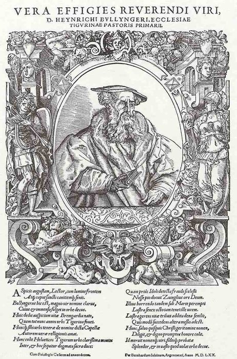 Portrait Of Pastor Heinrich Bullinger, Zurich Reformer — Tobias Stimmer