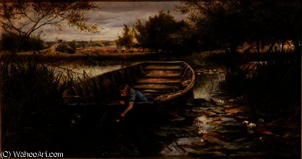 Picking Waterlilies — Charles James Lewis