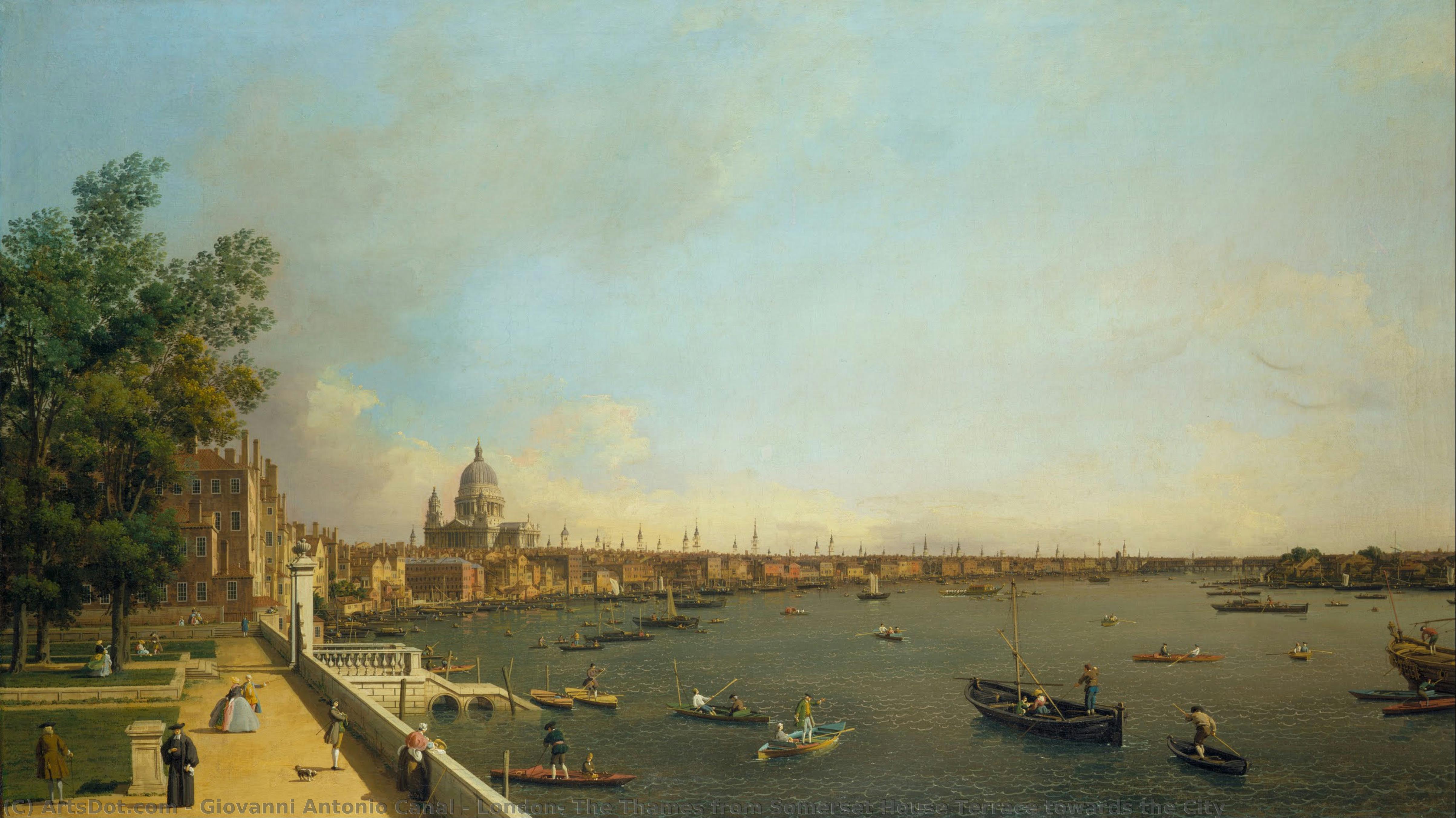 London: The Thames From Somerset House Terrace Towards The City — Canaletto