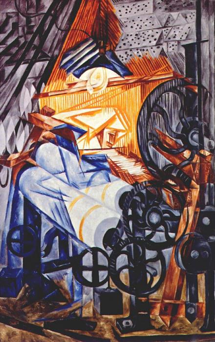 The Weaver (loom+woman) — Natalia Goncharova
