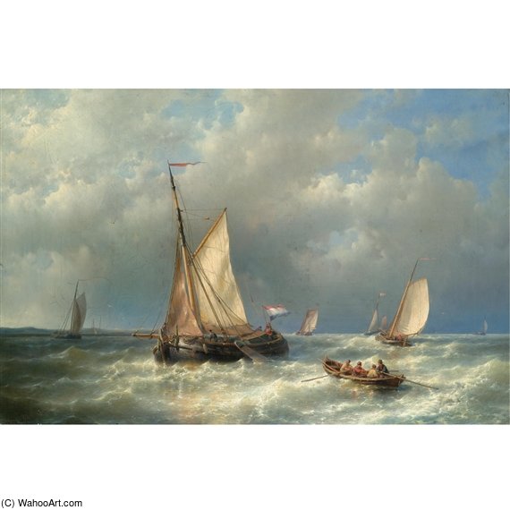 Stormy Sea With Ships — Абрам Хулк Сёниор