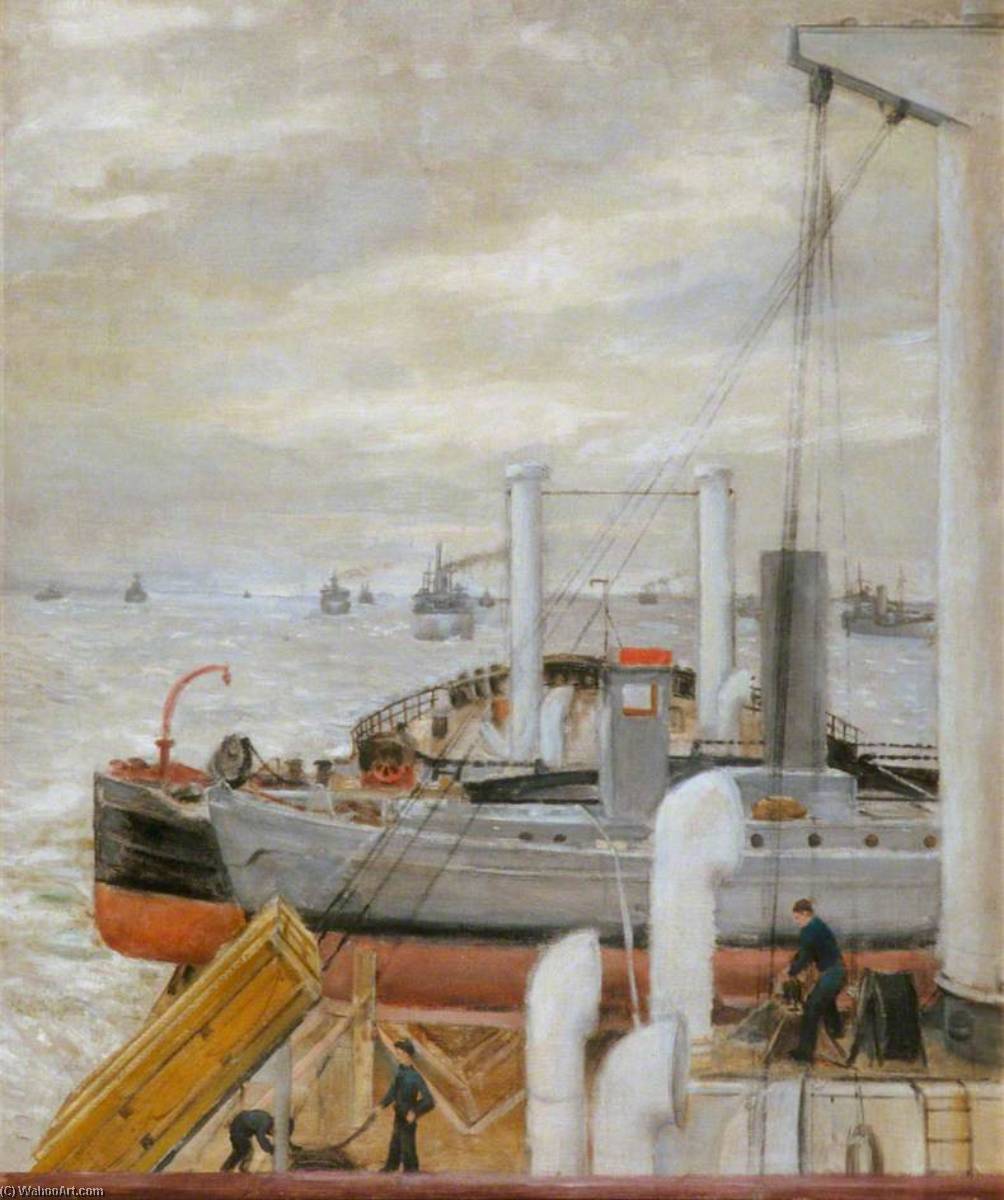 Merchant Ship In Atlantic Convoy — Bernard Hailstone