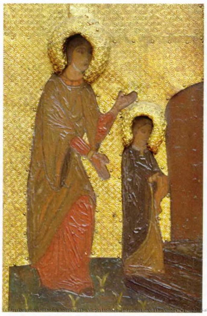 The Virgin Holidays. Introduction Of The Virgin In Temple. Saint Anne And Young Virgin Mary. — Nicholas Roerich