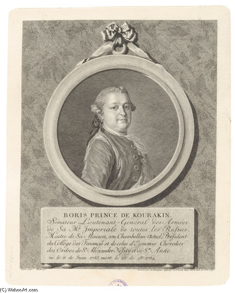 Portrait Of Prince Boris-leonty Aleksandrovich Kourakin ( — Fyodor Stepanovich Rokotov