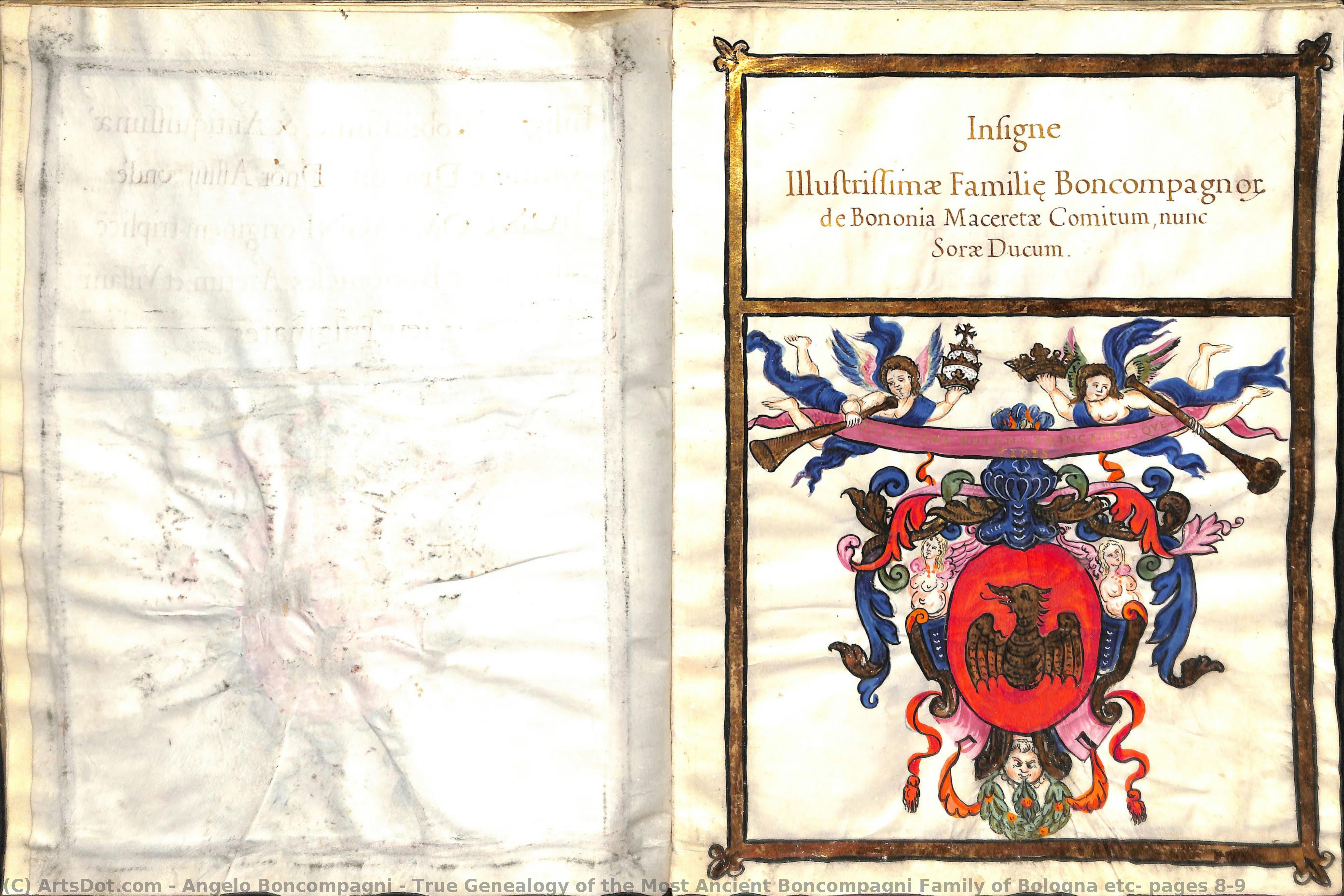 True Genealogy Of The Most Ancient Boncompagni Family Of Bologna Etc: Pages 8-9 — Angelo Boncompagni