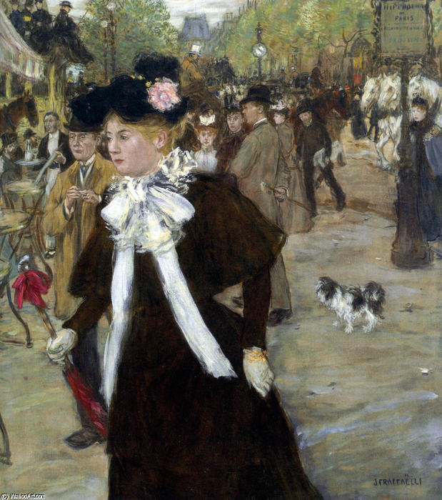 Elegant On The Boulevard Des Italiens — Jean-françois Raffaelli