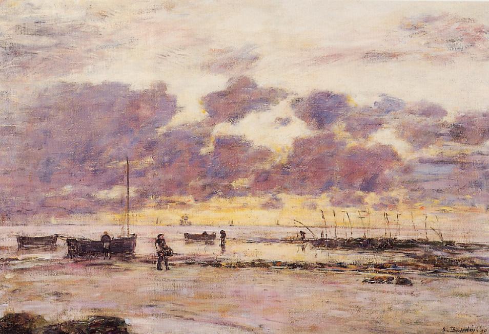 The Shores Of Sainte Adresse At Twilight — Eugène Louis Boudin