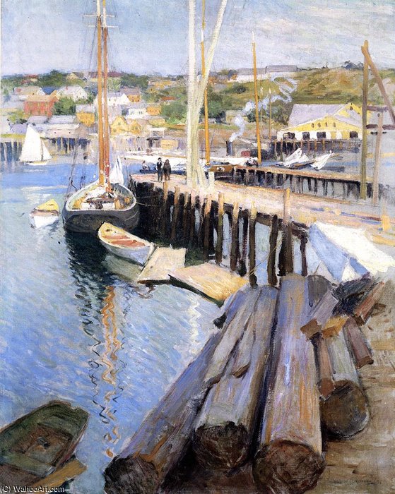 Fish Wharves Gloucester — Willard Leroy Metcalf