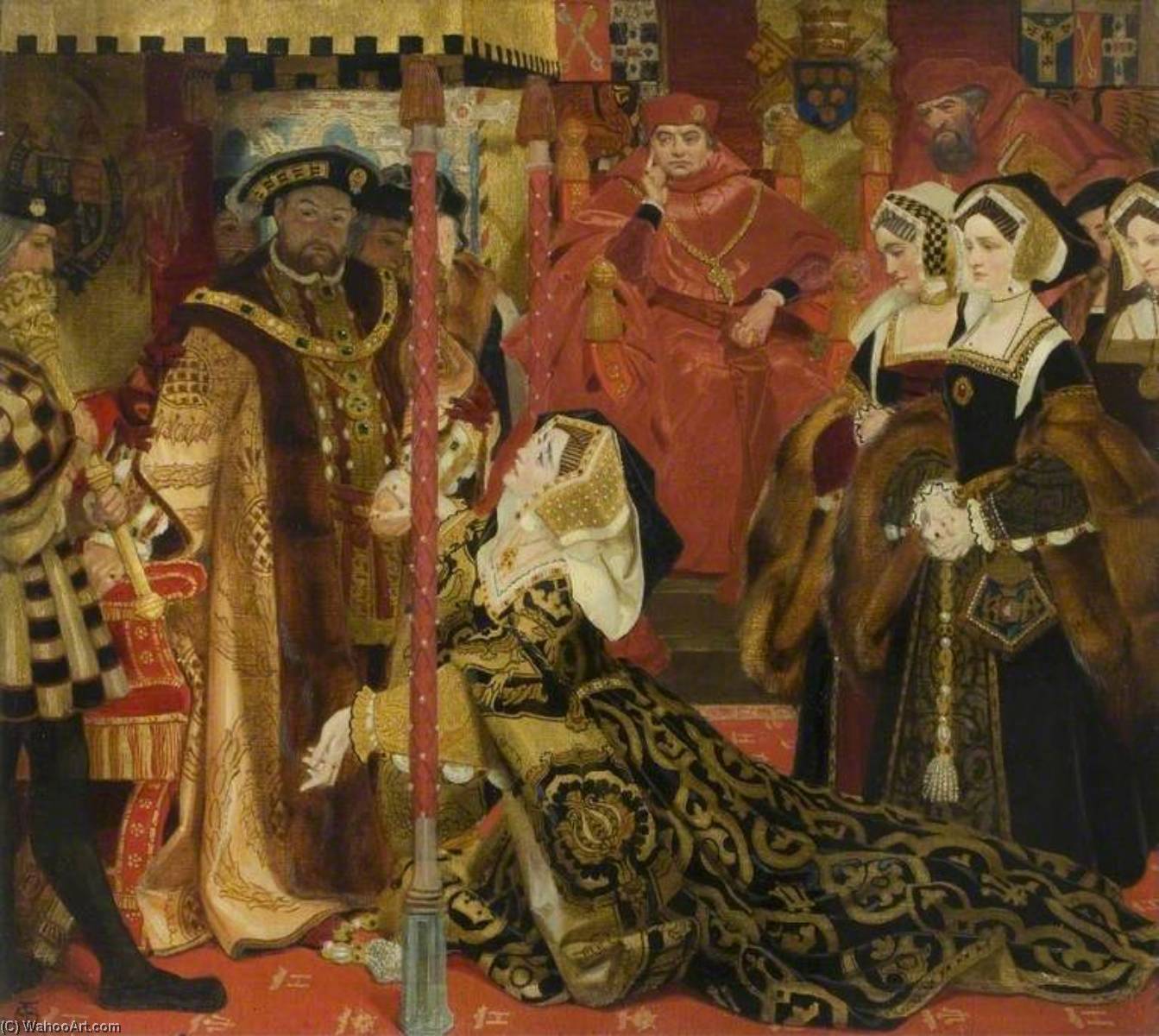 The Trial Of Queen Catherine Of Aragon (study For A Mural At The Houses Of Parliament) — Frank O. Salisbury