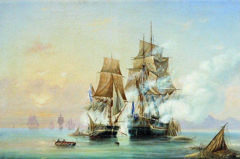 The Mercury Cutter Seizing Sweden's Venus Frigate, 1789 — Alexei Petrovich Bogoliubov