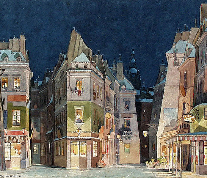 A Paris Street — Адольф Гогенштейн