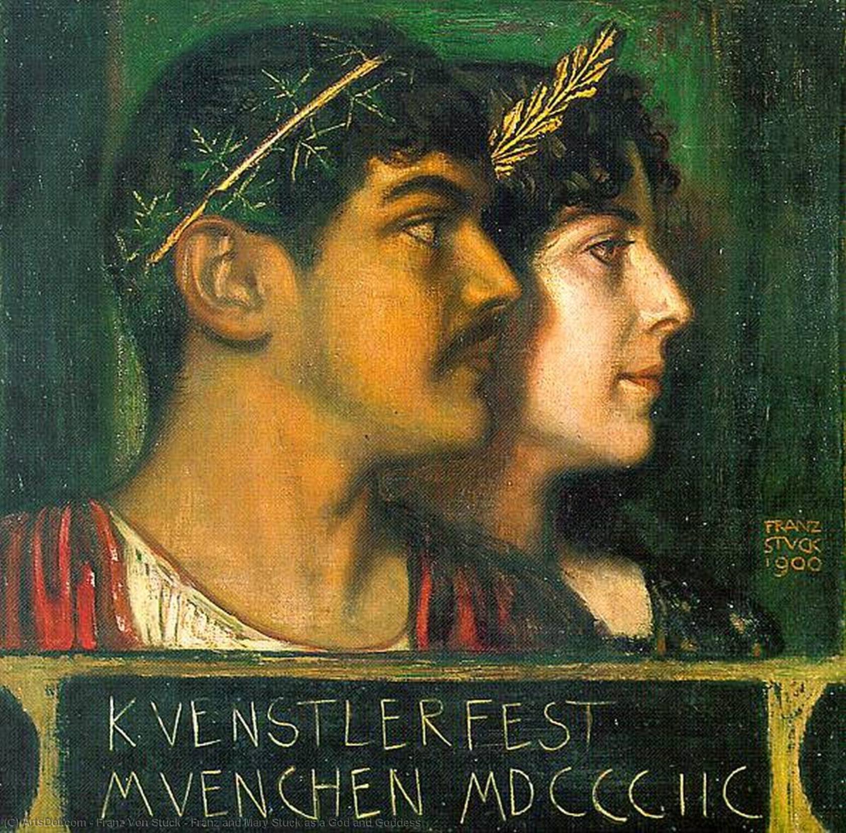 Franz And Mary Stuck As A God And Goddess — Franz Ritter Von Stuck