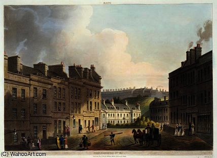 Marlborough Street, From 'bath Illustrated — John Claude Nattes