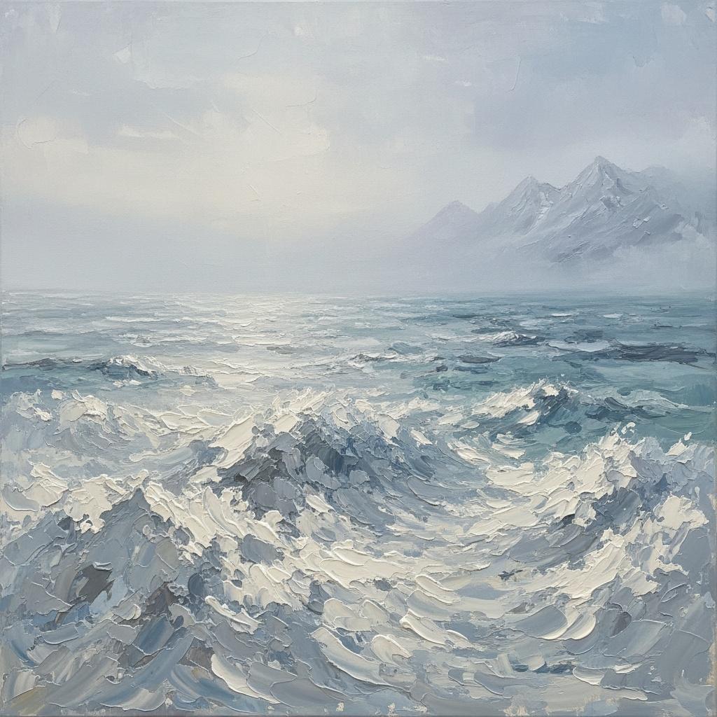 Ephemeral Majesty: A Study In Cool Tones Across Vast Oceanic Horizons — Christian Noiret