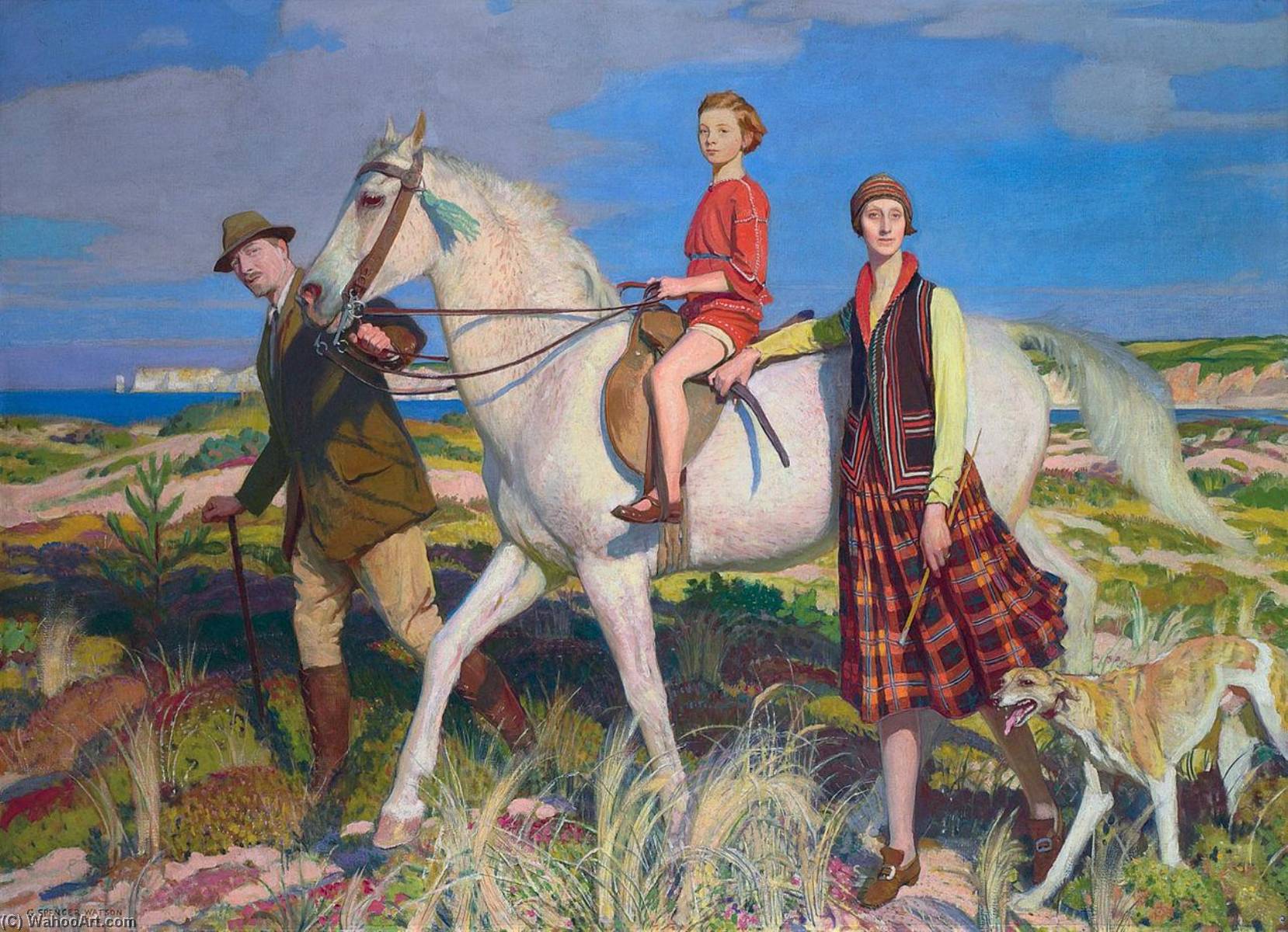 Four Loves I Found, A Woman, A Child, A Horse And A Hound — George Spencer Watson