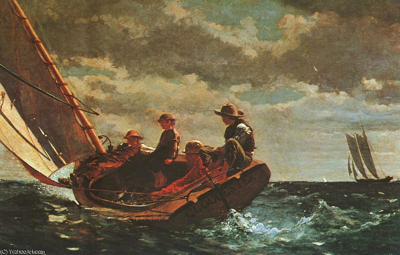 Breezing Up, Oil On Canvas, National Gallery Of — ウィンズロー・ホマー