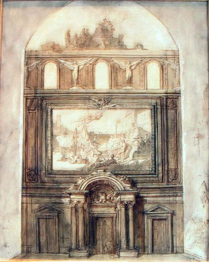 Projet De Décor Pour Le Pavillon Denon Au Louvre — Thomas Couture