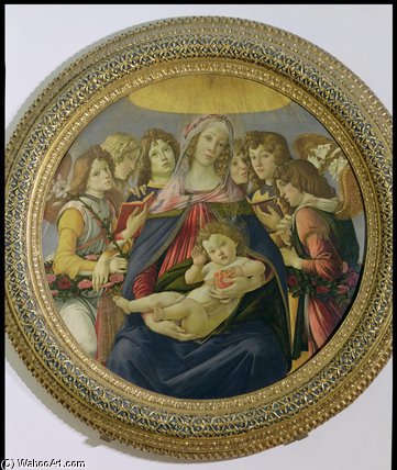 Jungfrau Maria Mit Dem Kind Jesu Und Sechs Engeln — Sandro Botticelli