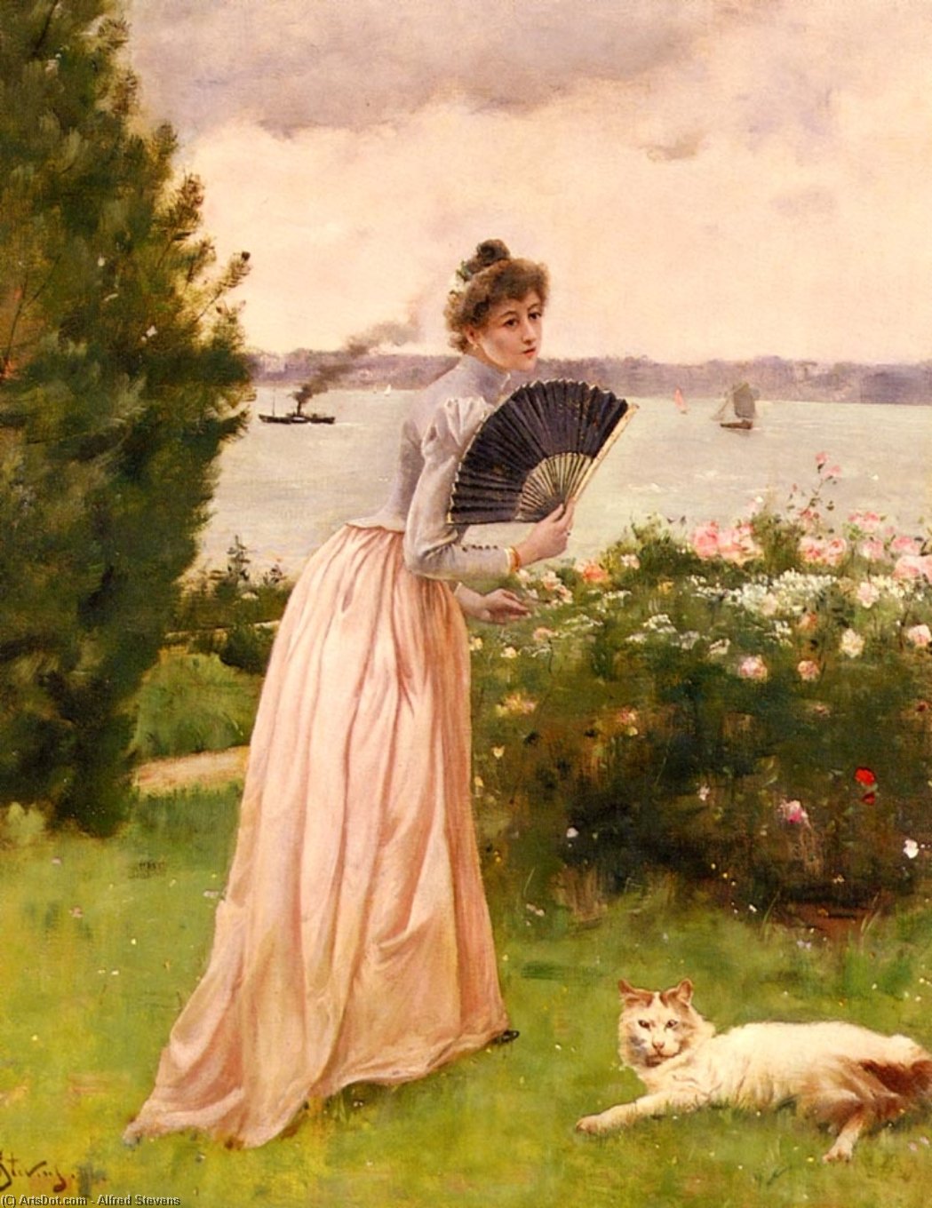 La_dame_a_l Eventail — Альфред Стивенс