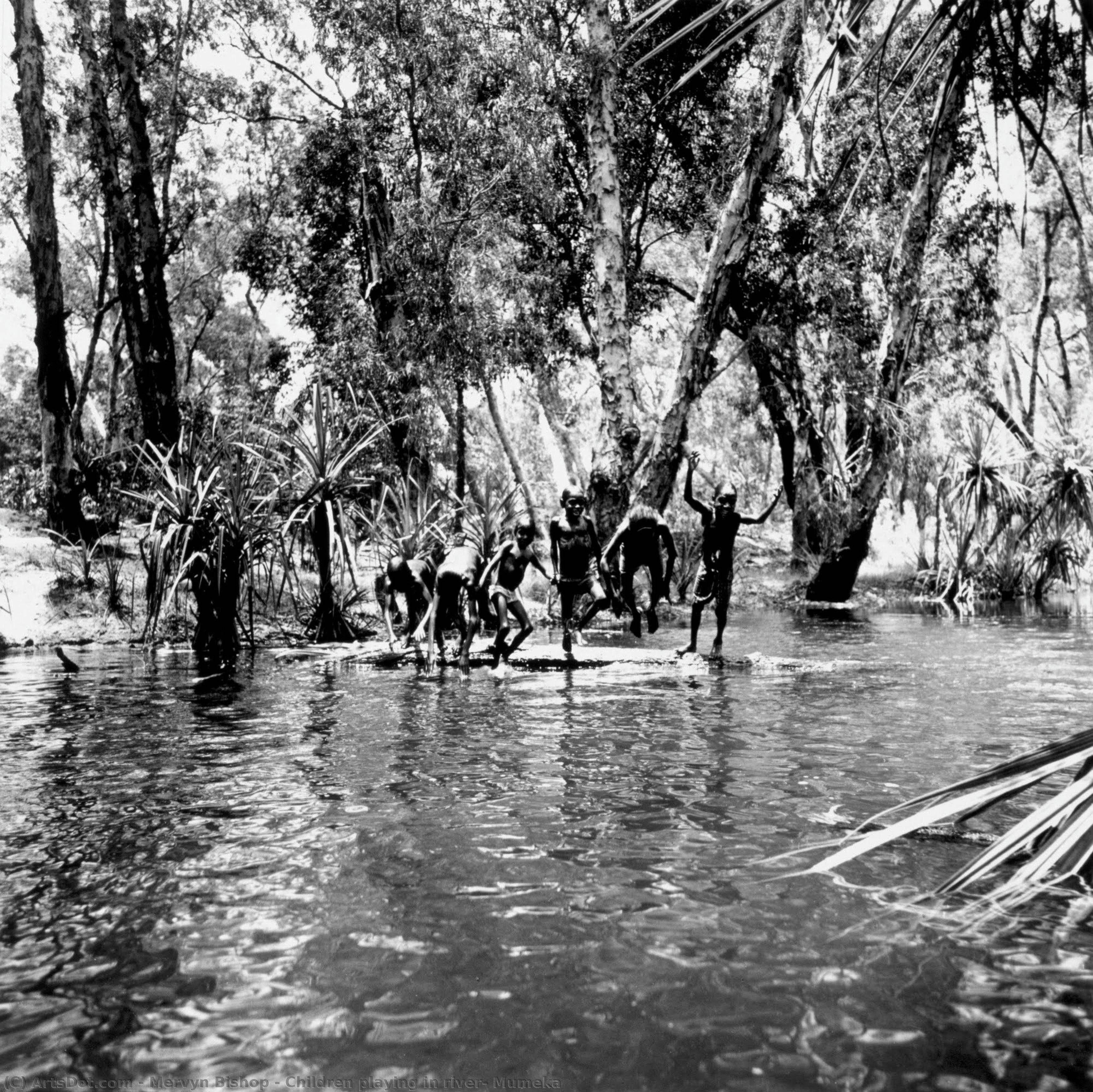 Children Playing In River, Mumeka — Мервин Бишоп