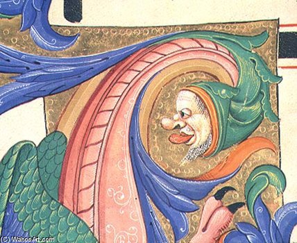 Zoomorphic Foliage Depicting A Male Head — Matteo Di Filippo Torelli
