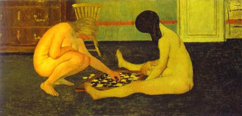Naked Women Playing Checkers — Félix Vallotton