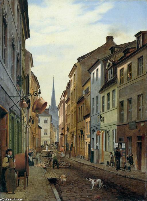 The Parochialstrasse In Berlin — Johann Philipp Eduard Gaertner