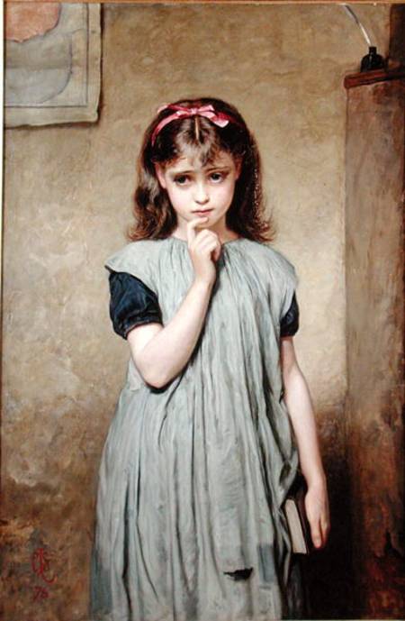 A Young Girl In The Classroom — Charles Sillem Lidderdale