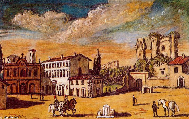 Landscape With A Town — Giorgio De Chirico