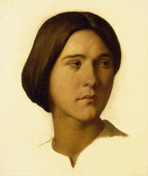 Head Of A Young Woman — Hippolyte Flandrin