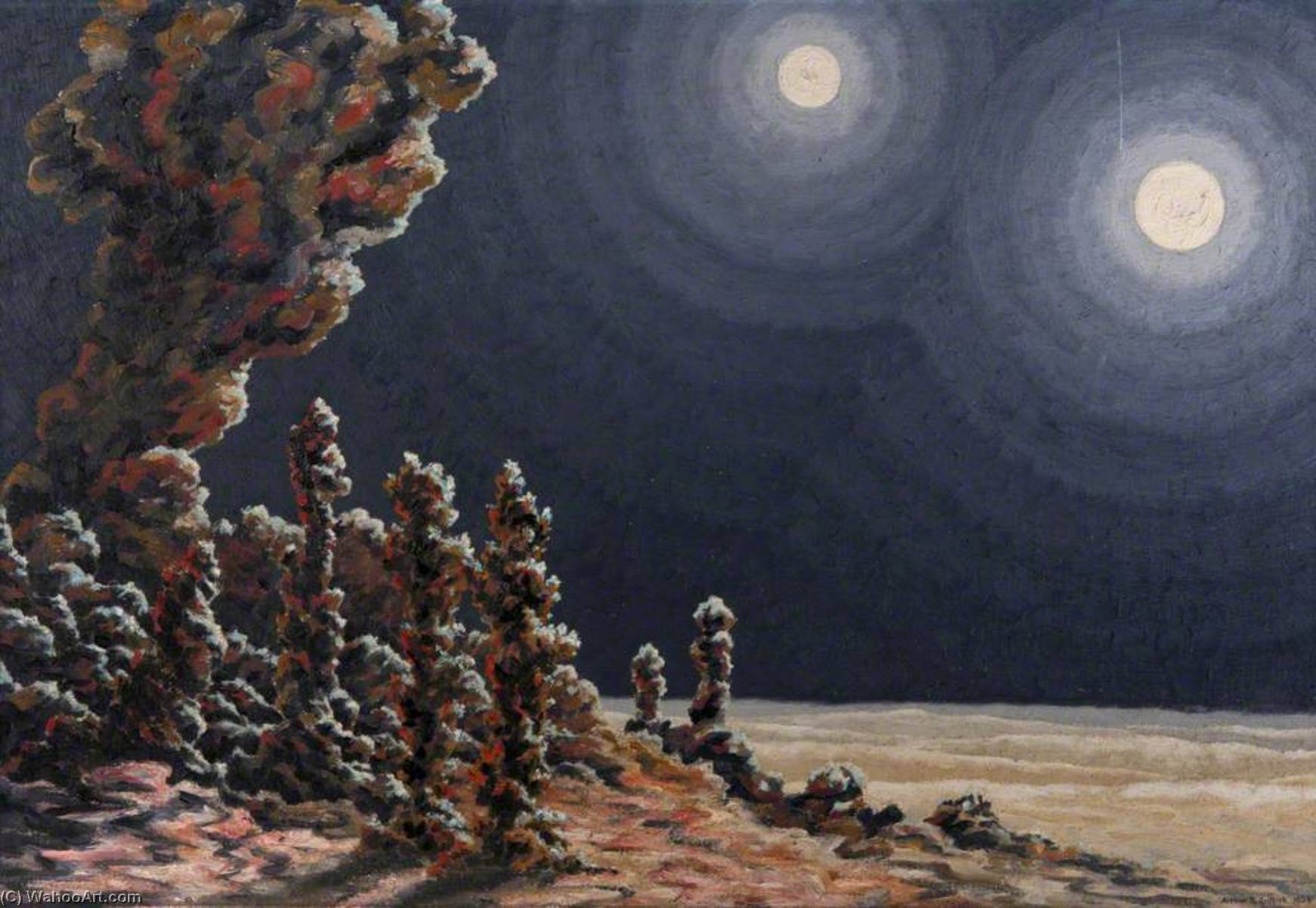 Two Moons – Landscape — Arthur R Griffith