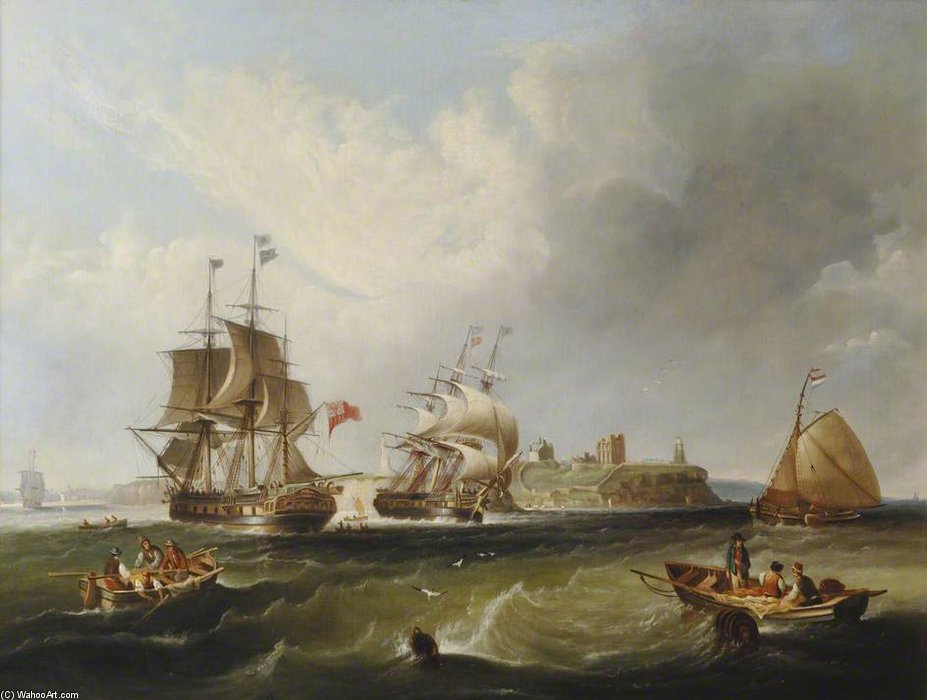 Shipping Off Tynemouth — John Wilson Carmichael