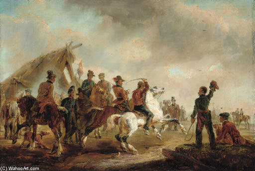 'carrera Cuadrera' - Campamento Militar Cerca De Montevideo — Johann Moritz Rugendas