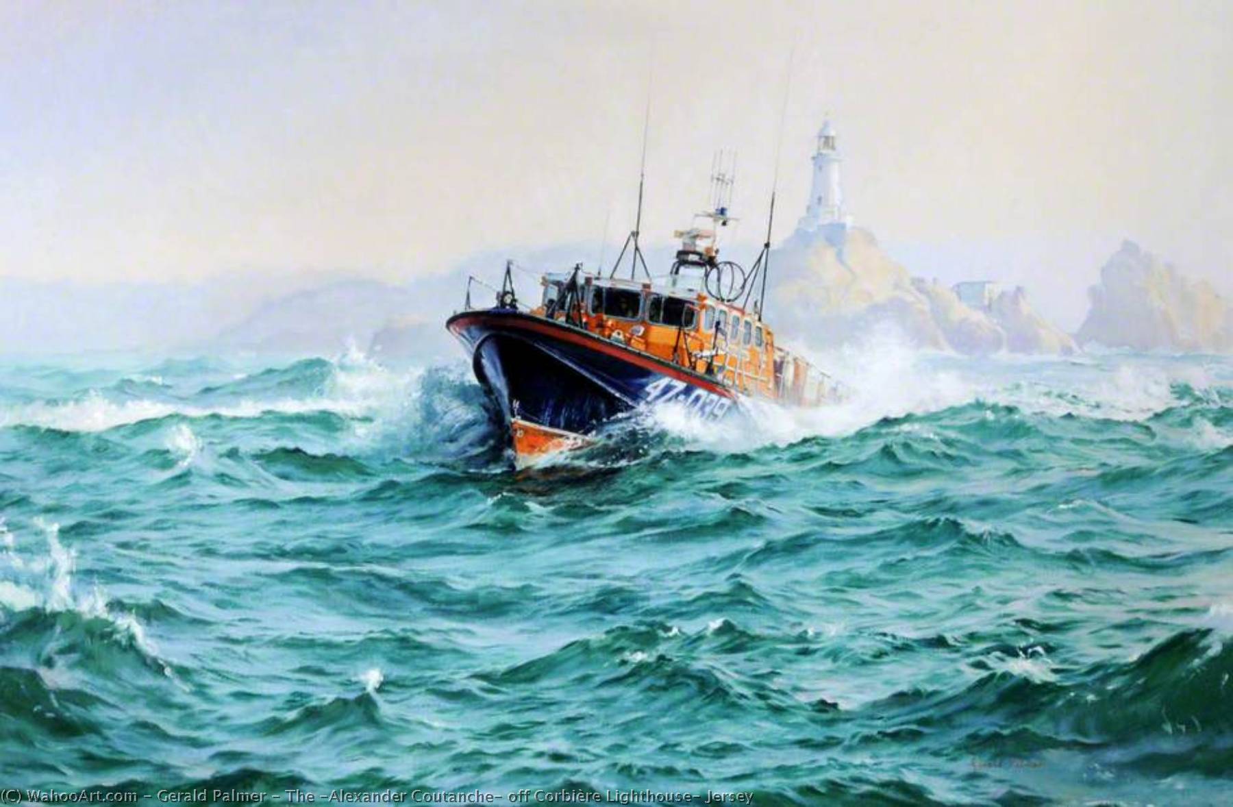 The 'alexander Coutanche' Off Corbière Lighthouse, Jersey — Gerald Palmer