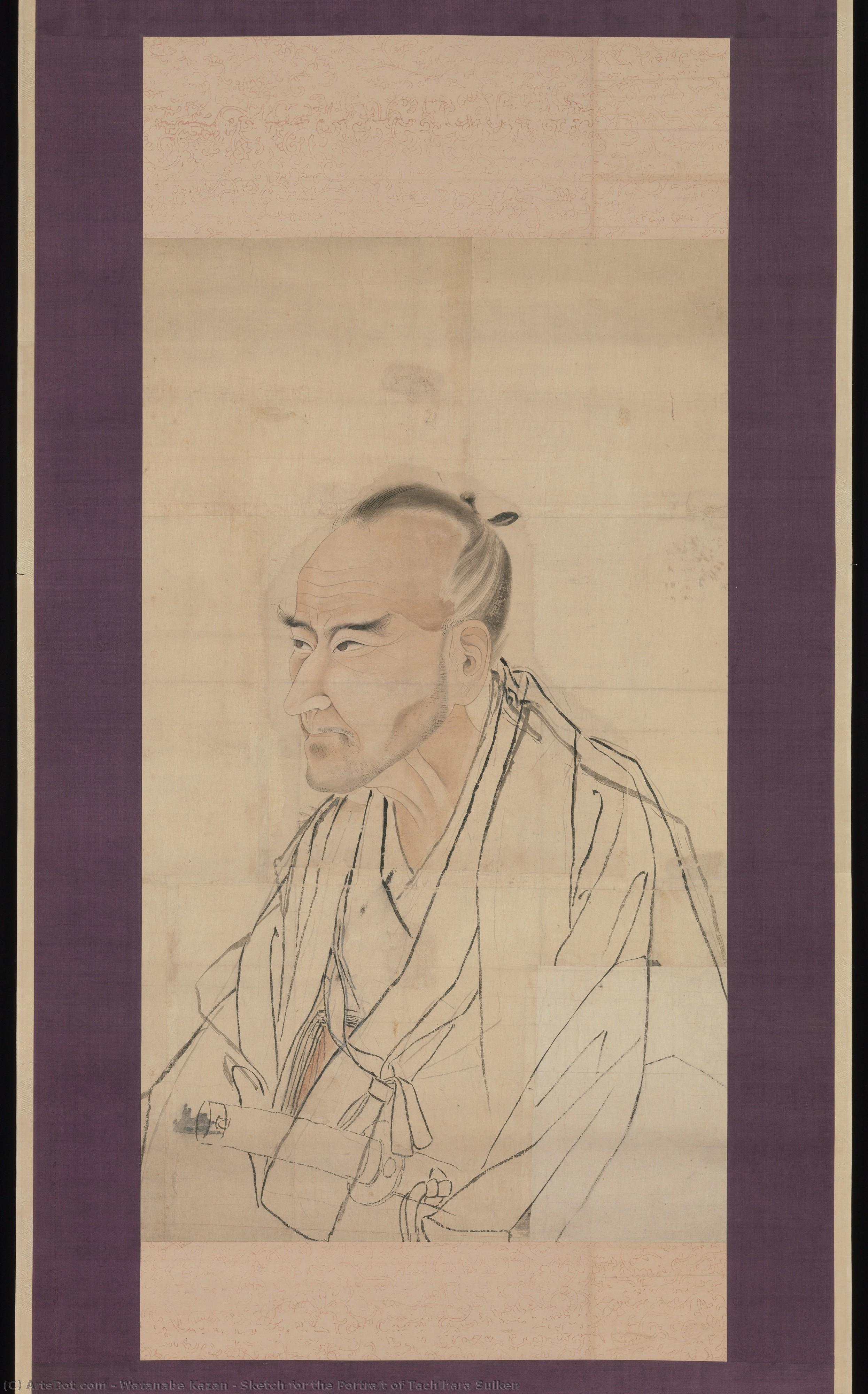 Sketch For The Portrait Of Tachihara Suiken — Watanabe Kazan