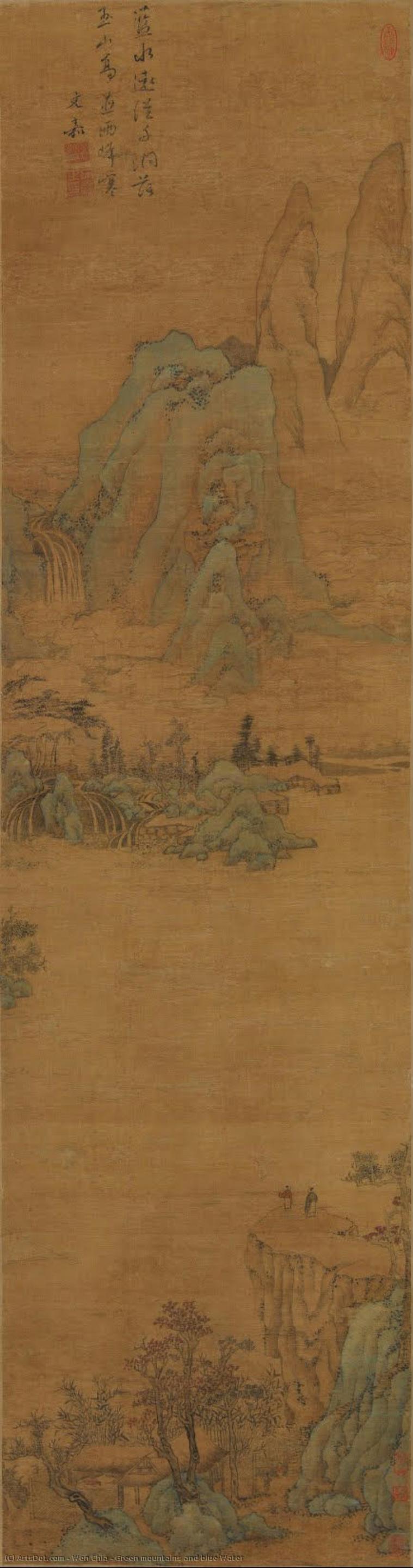 Green Mountains And Blue Water — Wen Chia