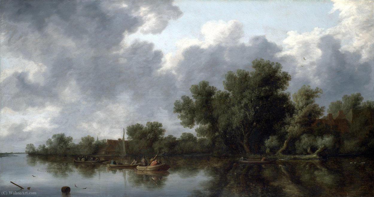 River Scene — Salomon Van Ruisdael