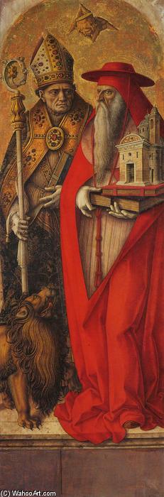 St Jerome And St Augustine — Карло Кривелли