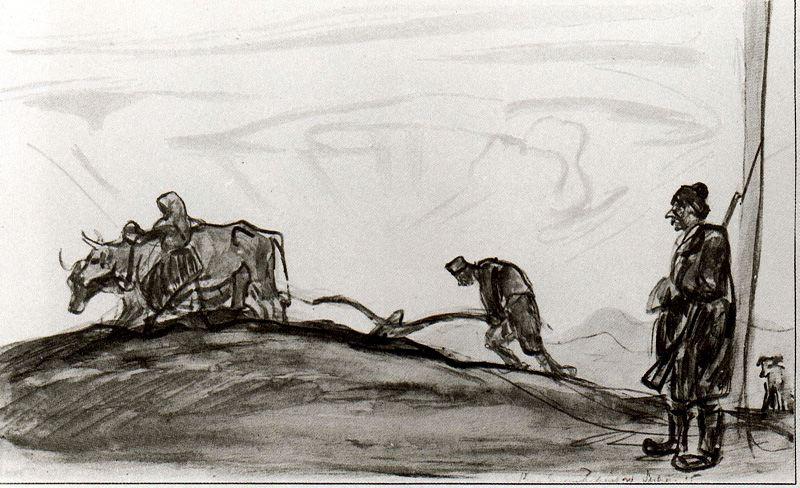 The Government Sends The Soldiers And The Oxen All Over Serbia To Help — Thomas Hart Benton