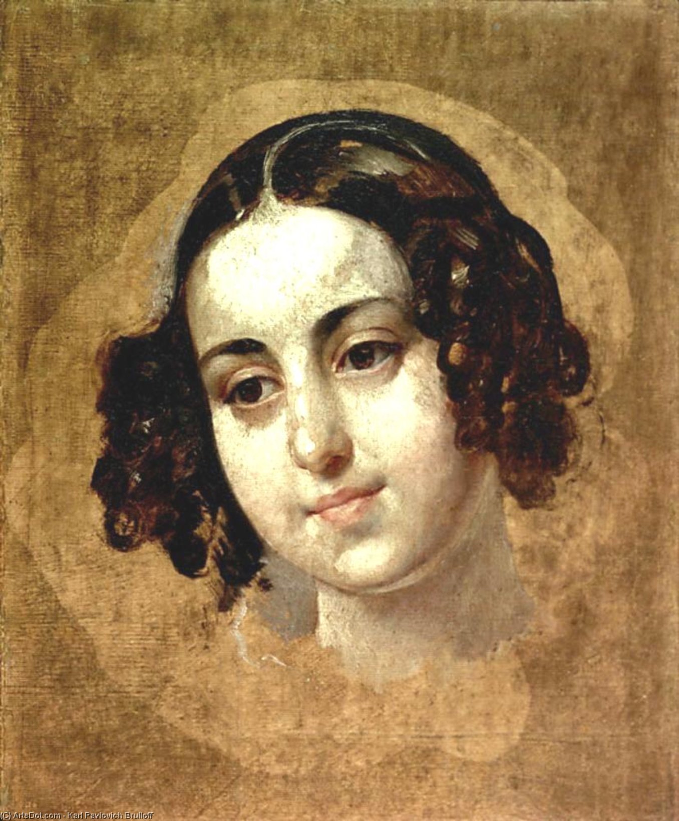 Head Of Girl — Karl Pavlovich Brulloff