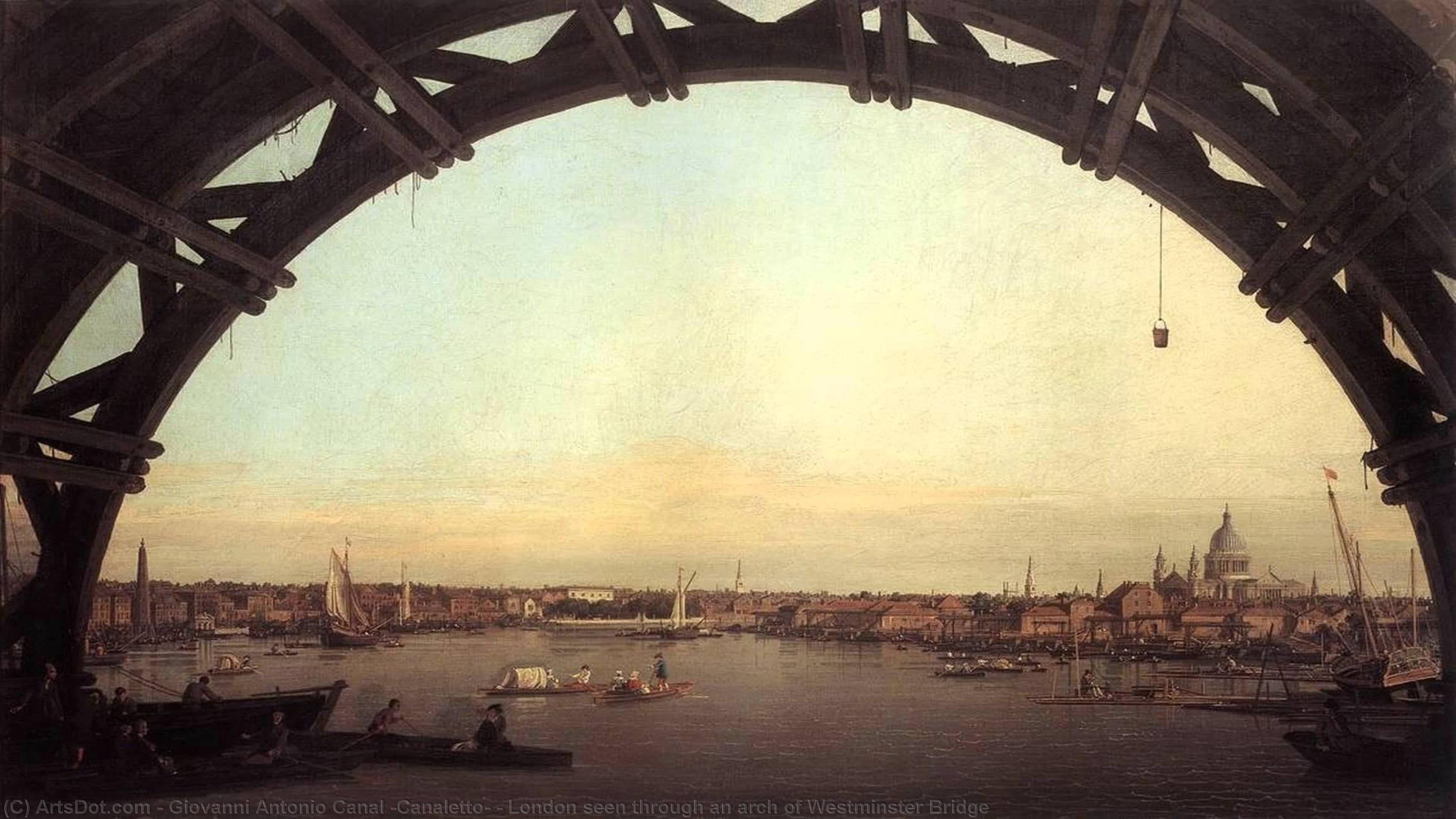 London Seen Through An Arch Of Westminster Bridge — Canaletto