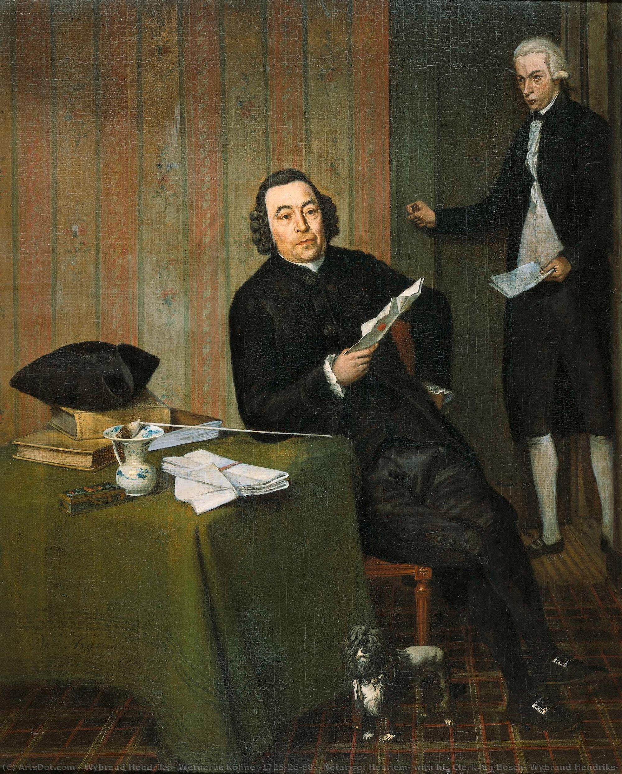 Wernerus Köhne (1725/26-88), Notary Of Haarlem, With His Clerk Jan Bosch, Wybrand Hendriks, 1787 — Wybrand Hendriks