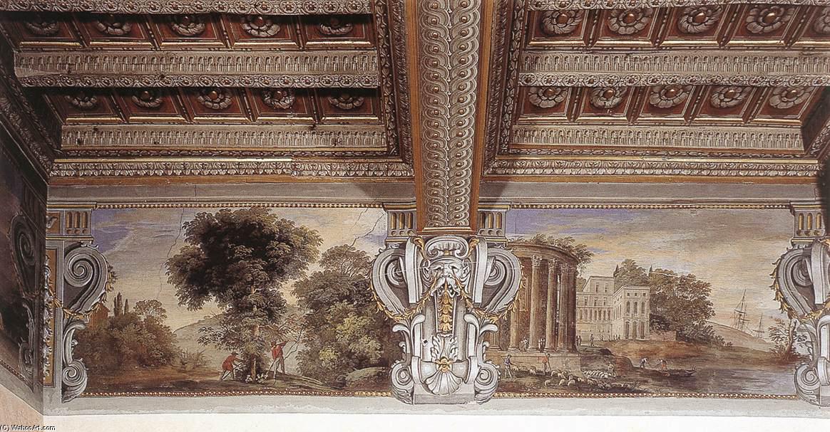 Imaginary Landscape With Temple Of Sibyl At Tivoli — Agostino Tassi