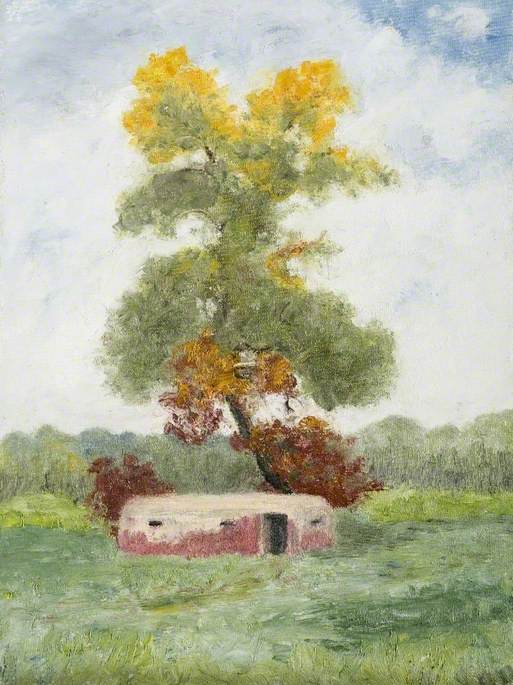 The Dying Aspen And The Old Pill Box, Bushey — Ernest Grant Longman
